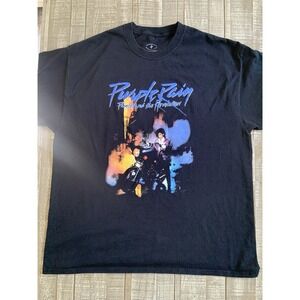 The Prince Estate Purple Rain Shirt Mens Large Black Graphic Tee Tagless Music